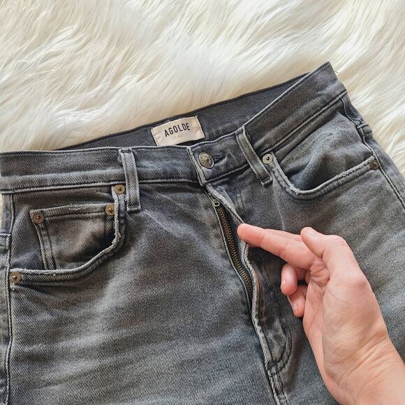 Agolde Pinch Waist Skinny in Interlude Size 26 Jeans Gray Wash 5 Pocket Denim - Picture 7 of 7